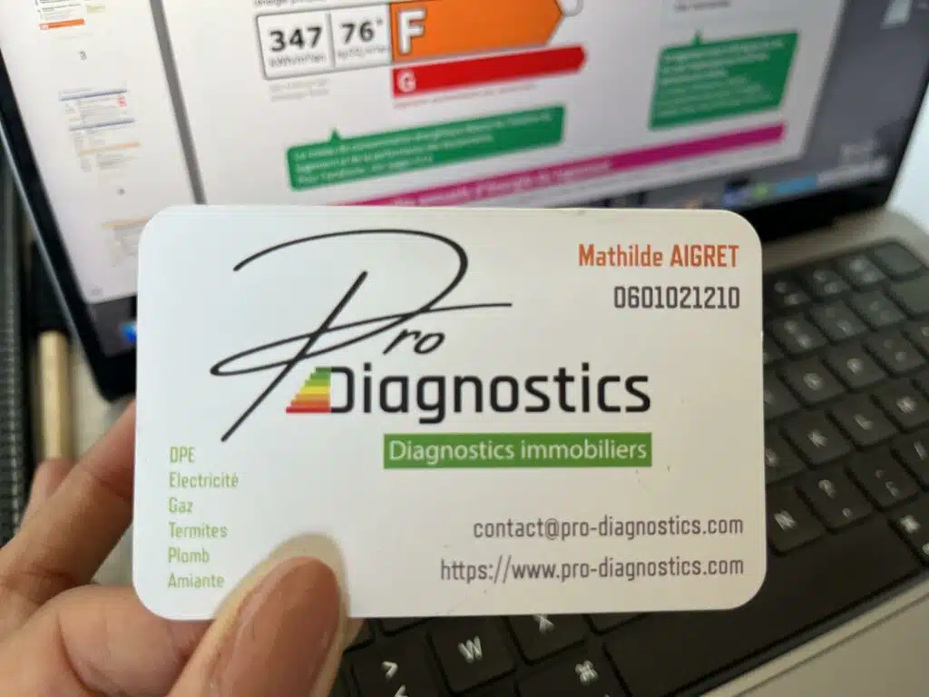 Pro Diagnostics carte de visite pour DPE immobilier